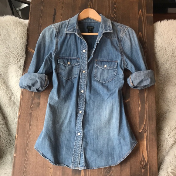 J. Crew Factory Tops - Jcrew factory denim button down